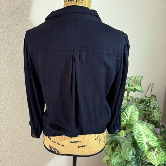 MINE Black Zip-Up Lightweight Jacket - Juniors Size L - Picture 6 of 8